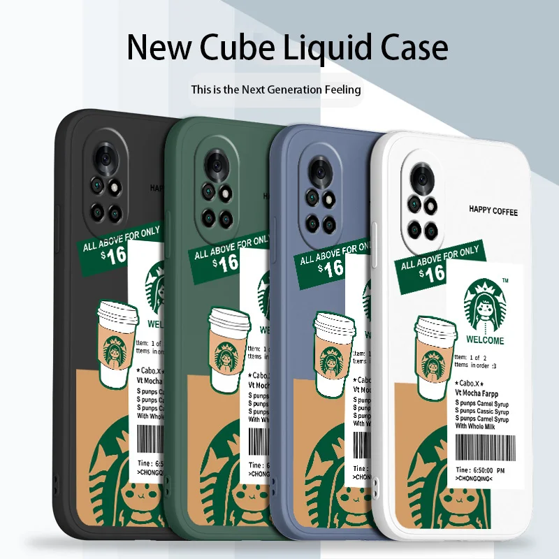 

Simple Style Girl Phone Case For Huawei Nova8 8Pro 8SE Nova 7 7Pro 7SE 6 6se 5 5Pro 5Z 5I 5Ipro 5T 4 4E Liquid Silicone Cover