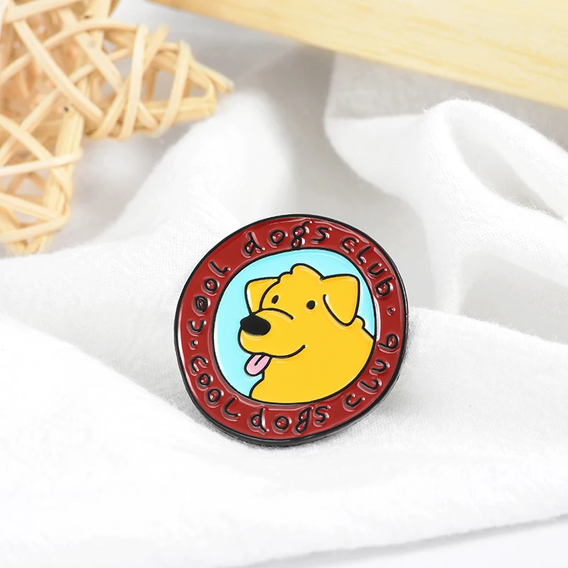 

Cool Dogs Club Enamel Pin Custom Cute Dog Puppy Brooches Badges Bag Shirt Lapel Pin Buckle Animal Jewelry Gift for Friend