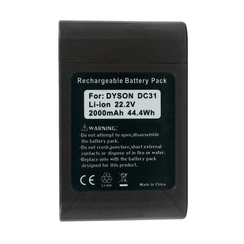 

Vacuum Cleaner Replacement Rechargeable Battery 22.2V 2000mAh Li-ion for Dyson DC31 DC34 DC35 Animal Type A Lithium Batteries