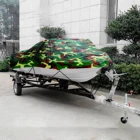 Чехол для лодки с защитой от пыли и воды, водонепроницаемый светоотражающий чехол из ткани Оксфорд 300D 11-22 фута для V-HULL и басовых лодок