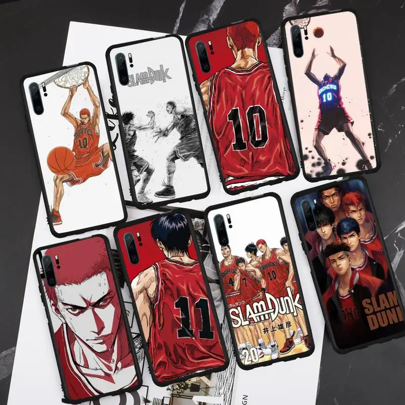 

Japanese Anime Slam Dunk Rubber Phone Case For Huawei honor Mate P 9 10 20 30 40 Pro 10i 7 8 a x Lite nova 5t Funda Cover Shell