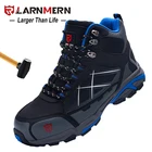 Кроссовки LARNMERN мужские защитные со стальным носком, легкие ударопрочные, рабочие, обувь для мужчин