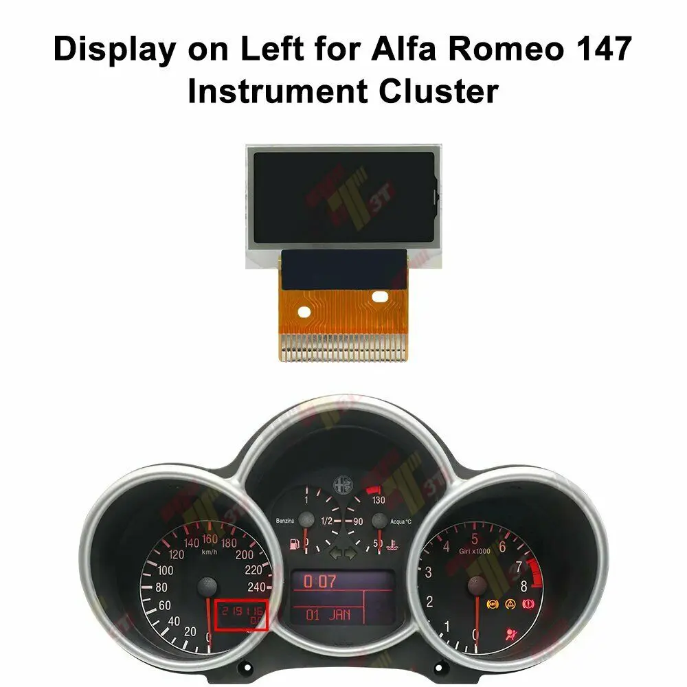 Tableau de bord LCD pour affichage à gauche pour Alfa Romeo 147, groupe d' instruments