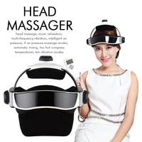 electric head massager brain massage helmet with music adjustable head size instrument household head massage relaxation device