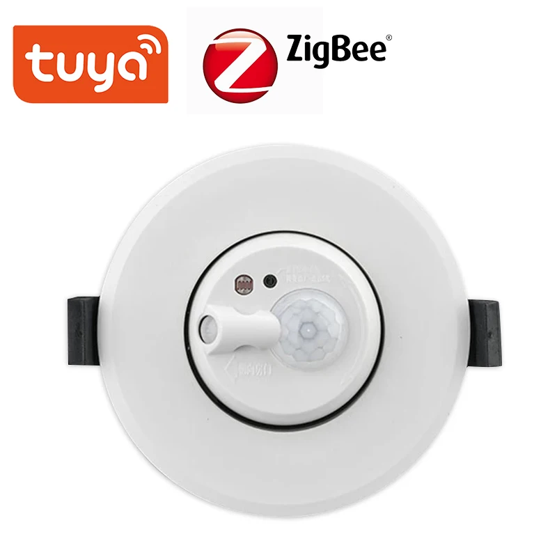 

Датчик движения Tuya Zigbee, умный потолочный датчик обнаружения человека, датчик яркости s Zigbee Gateway