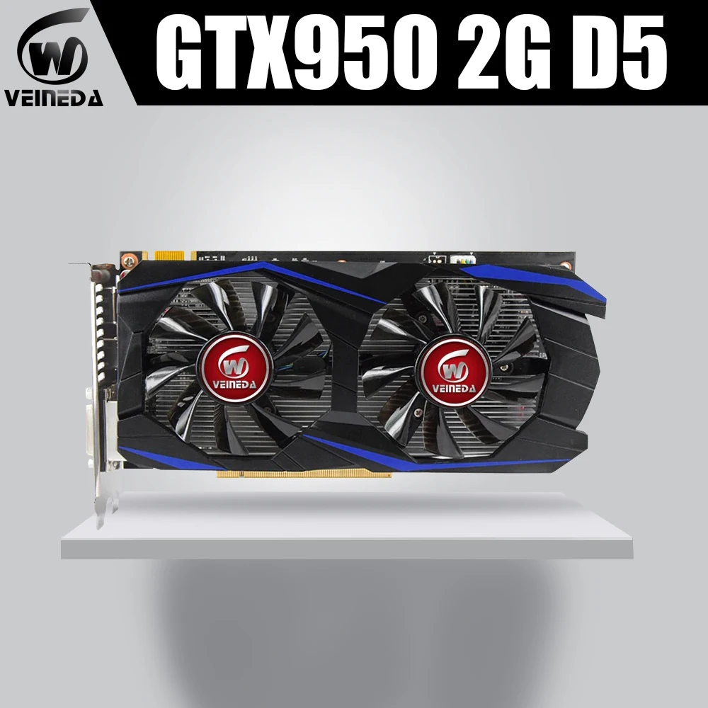 Видеокарта VEINEDA GTX950 2 Гб 128 бит GDDR5 графическая карта Geforce Hdmi Dvi|Видеокарты| |