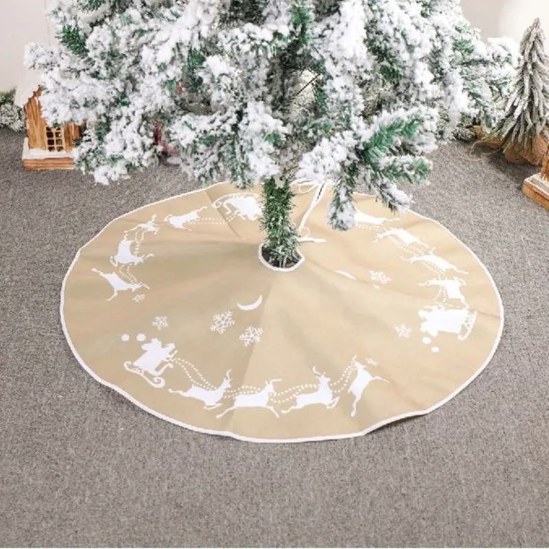 Коврик под рождественскую елку творческий с изображением &quotОлень&quot потянув