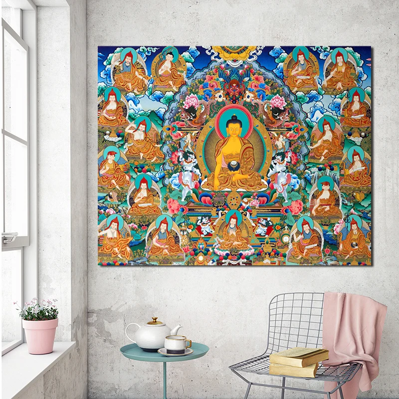 Тибетский буддизм цитаты обои Холст Плакаты печать настенная живопись маслом