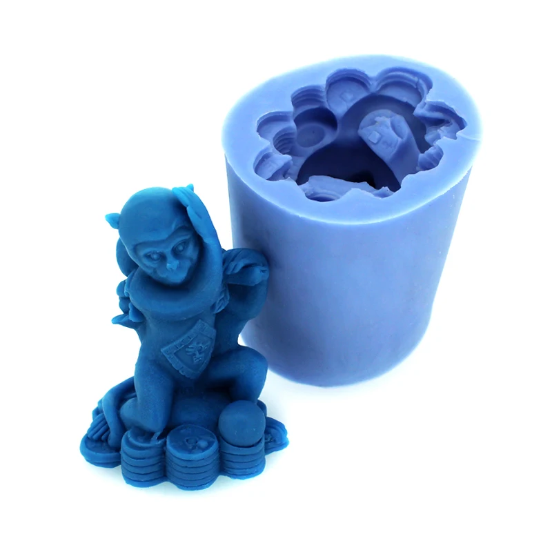 Силиконовая форма для мыла ручной работы симпатичная обезьяны|silicone soap mold|soap