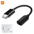 Оригинальный адаптер для аудиокабеля с разъемом USB Type-C на 3,5 мм для Xiaomi Mi 11 10 10T 9 8 Pro, кабель для наушников Aux, адаптер USB Type-C