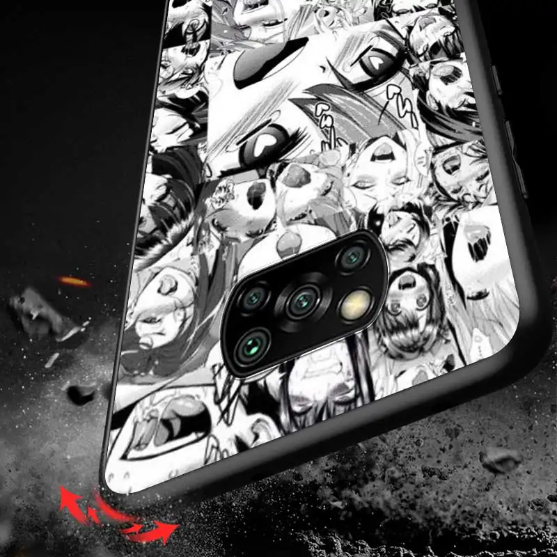 

Anime Girl Cute Faces For Xiaomi Redmi K30 K30S Mi 10T Lite Pro Poco X3 NFC X2 M3 M2 F2 Pro C3 F1 Soft Black Phone Case
