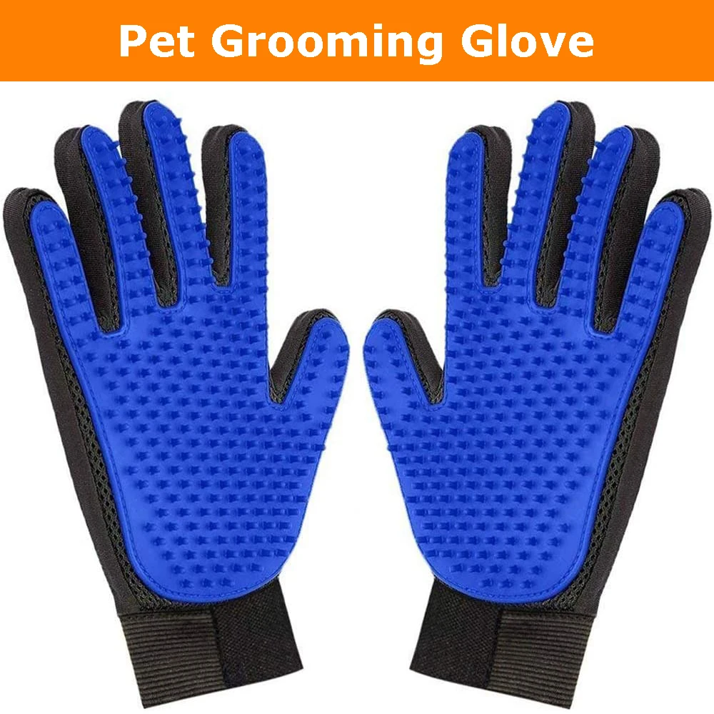 

Pet Grooming Glove Gentle Deshedding Cat Brush Glove Efficient Pet Hair Remover Mitt For Dogs Cleaning Massage Glove for Animal