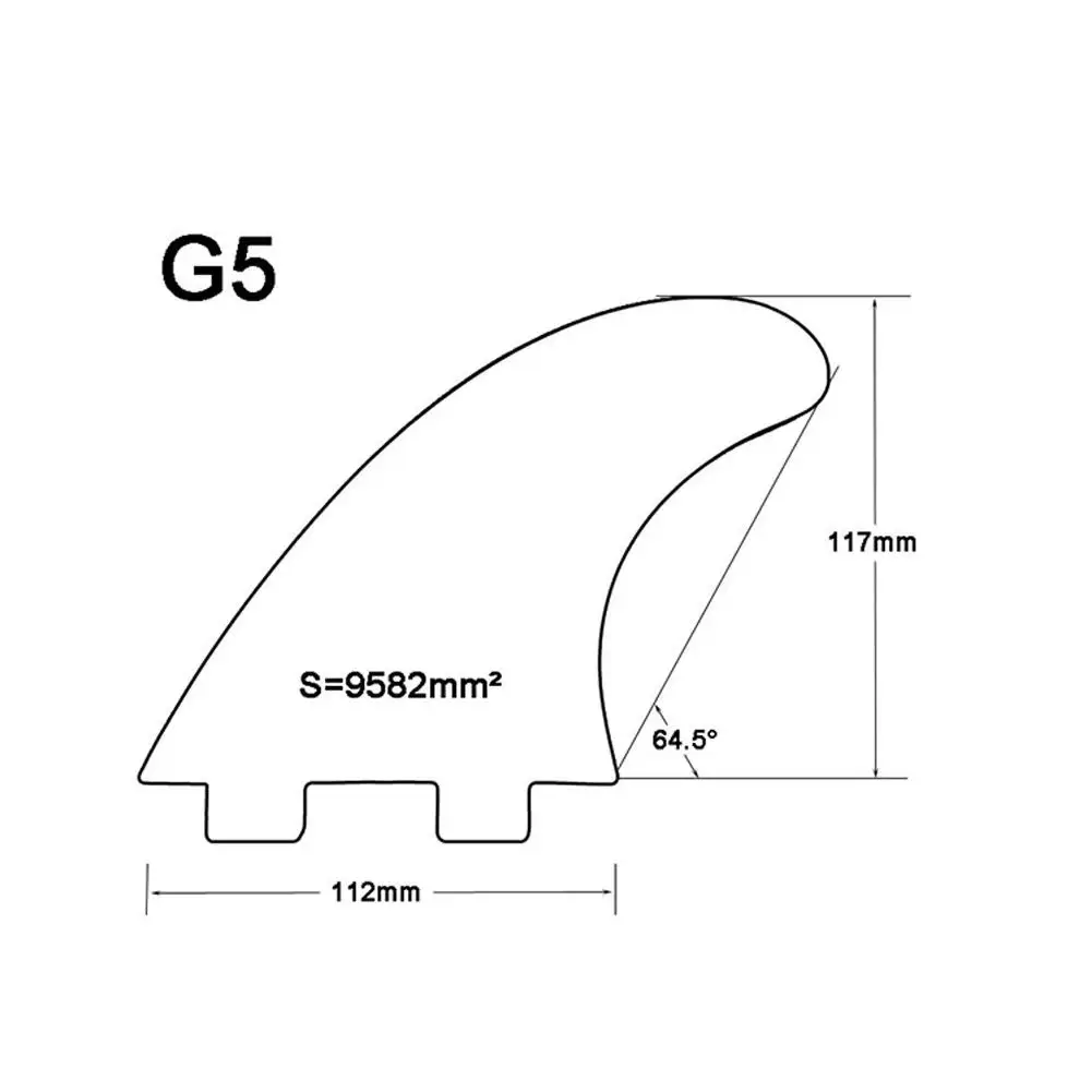 

HiMISS FCS Fins G5 Surfboard Fin Honeycomb Fibreglass Fins Green Black FCS Quilhas Fins