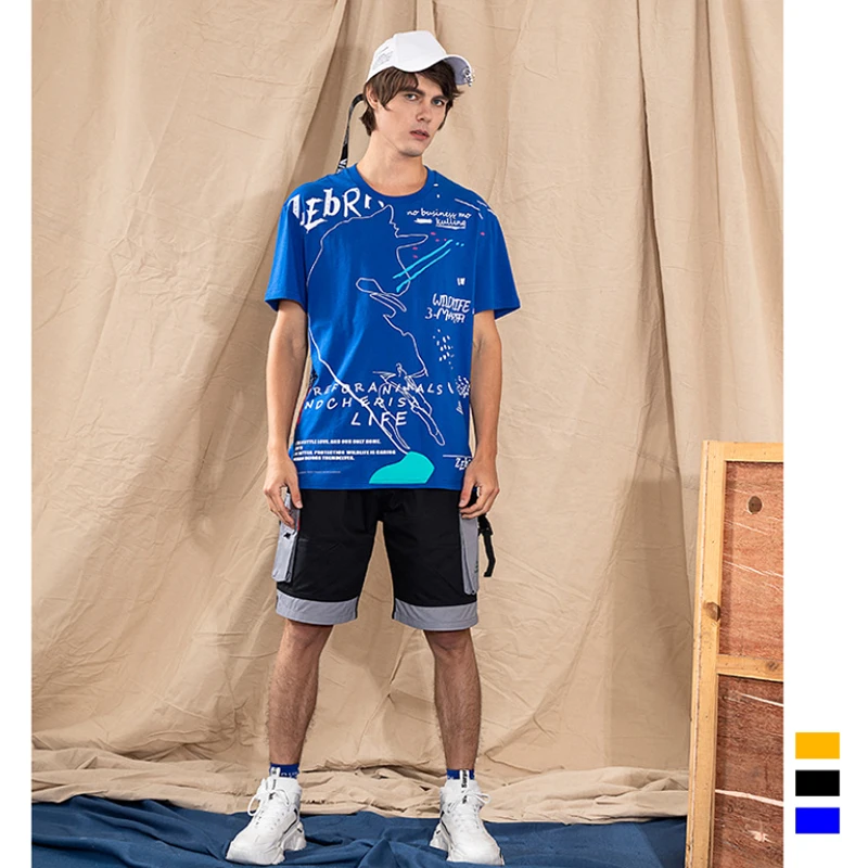 Casual Cotton Print t shirt Men Gyms Fitness Short sleeve T-shirt Male Bodybuilding Workout Tees Tops Summer New Clothes Apparel | Мужская