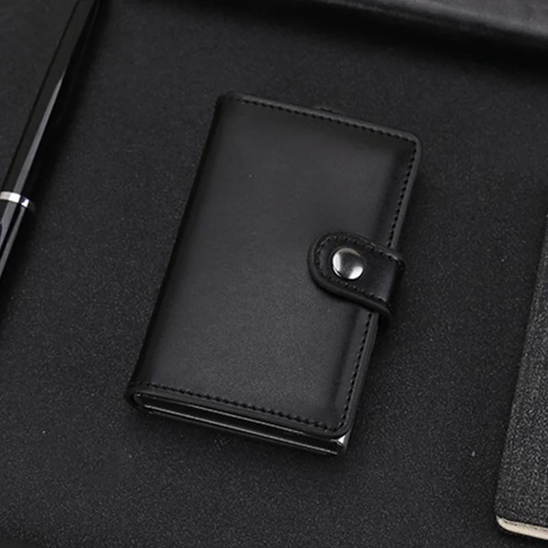Кредитная карта, RFID держатели вытянутый дизайн мужской кошелек чехол для банковских карт сумка для денег короткий женский кошелек Тонкий портативный держатель для карт Hasp - Цвет: 2