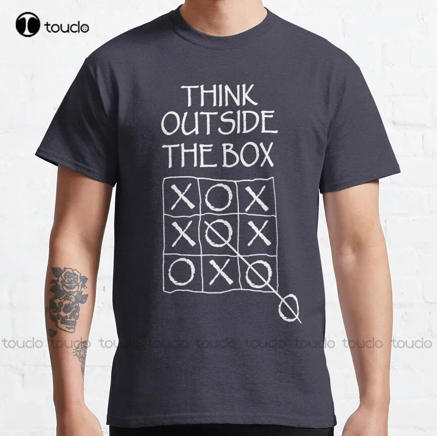 

THINK. Fun Funny Comic Joke Laugh; Think outside the box. Classic T-Shirt t shirts for men fashion Custom aldult Teen unisex