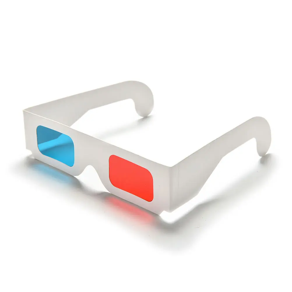 10 шт./лот универсальные анаглифные картонные красные и синие Голубые 3D очки