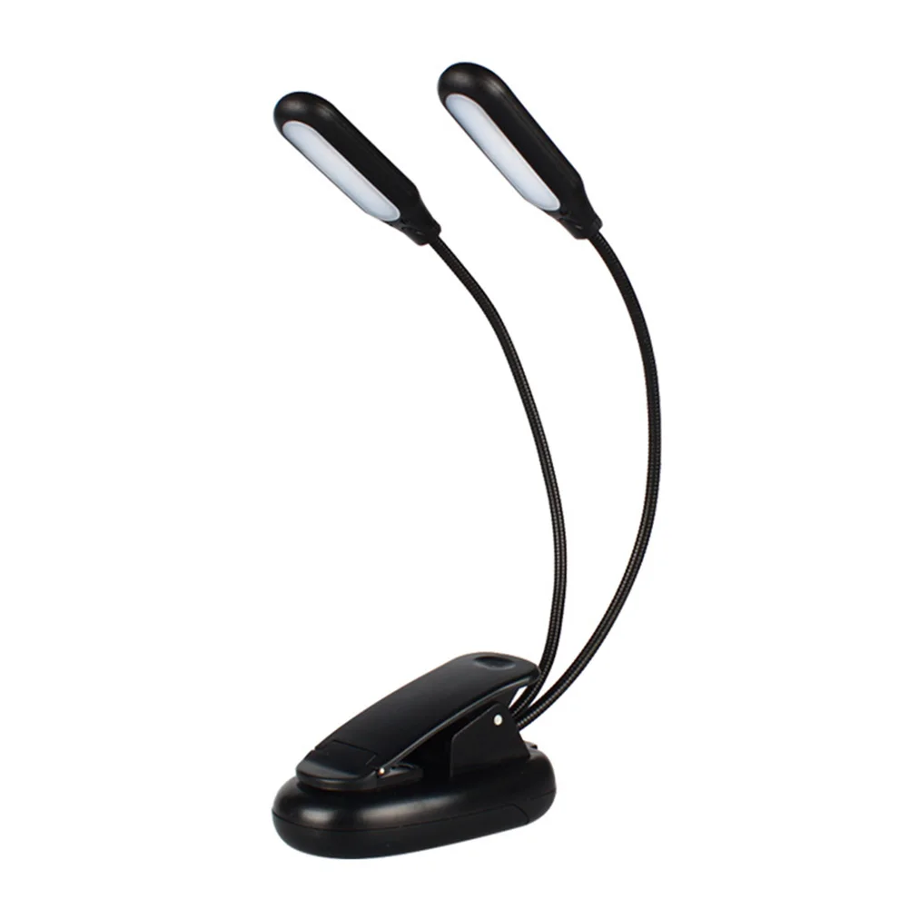

Гибкая Настольная лампа на гибкой ножке, регулируемый светильник для чтения с 10 светодиосветодиодный, зарядка через USB, с двумя рычагами, по...