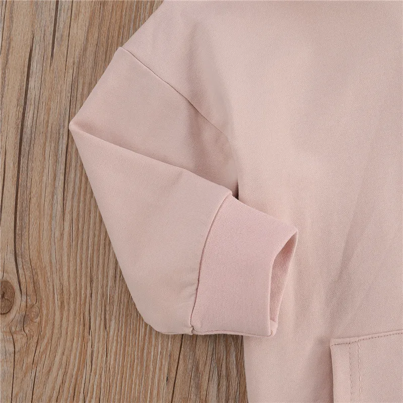 Платье-Свитер для маленьких девочек Blotona с длинным рукавом однотонный пуловер