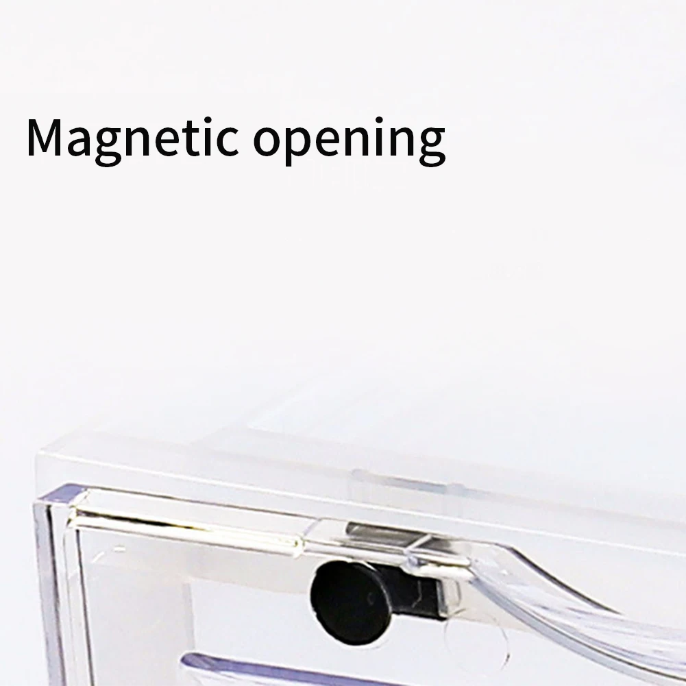 

Six Pieces Solid Detachable Display Case Tidy Household Organizer Foldable Drawer Type Transparent Office Shoe Box Containers