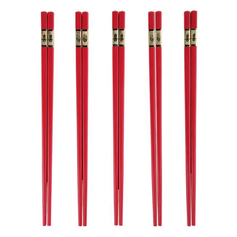 10 пар в комплекте Китайские палочки дозирующая детская ложка для двойное счастье