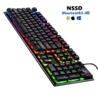 Игровая USB клавиатура NSSD со светодиодной подсветкой, модная механическая клавиатура, игровая клавиатура с проводом, компьютерные аксессуары, Офисная Клавиатура, новинка