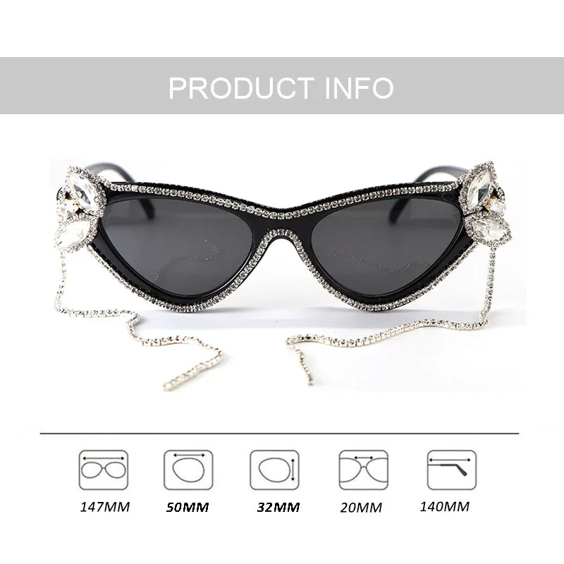 Super Cateyes, винтажные, вдохновленные, модные, с высоким заостренным носком, кошачий глаз, солнцезащитные очки, стразы, блестящие, Кристальные, солнцезащитные очки «кошачий глаз»