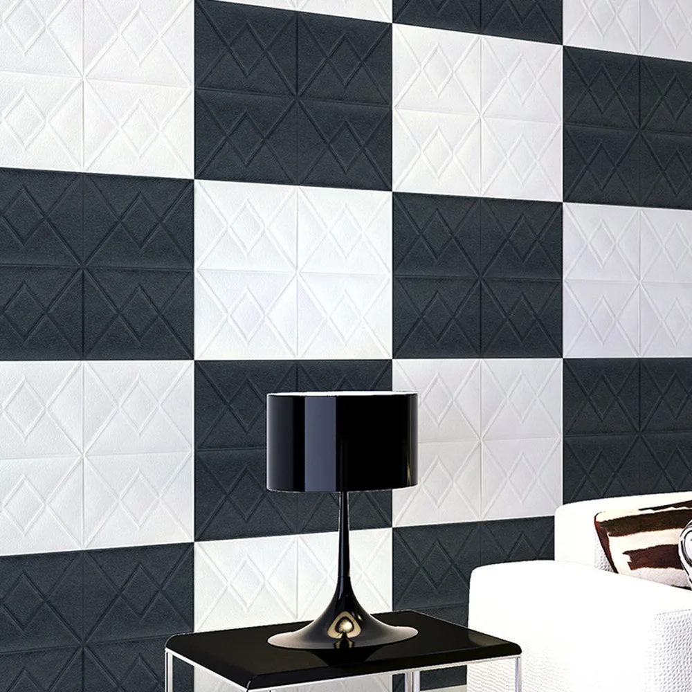 

Wallpaper Decoration 3D Wall Sticker Anti-collision Soft Background Wall Glue Wallpaper Bedroom Self-adhesive Waterproof Sticker