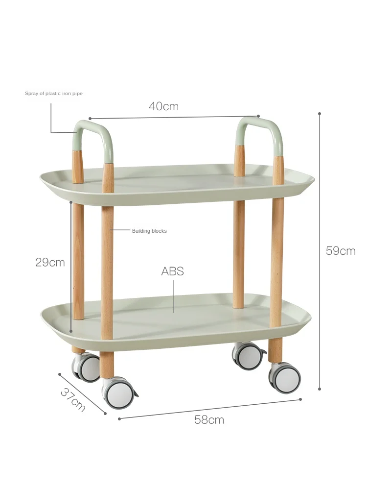 

Scandinavian Multi-layer Trolley Living Room Magazine Storage Rack Modern Simple Kitchen Removable Rack Industrial Decor