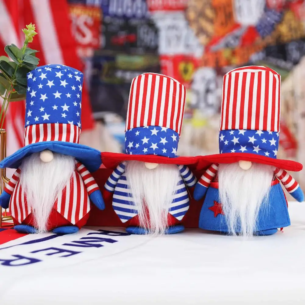 

Unique Independence Day Gnome Doll Unique Decorative Faceless Figure Toy For Gifts Bring Good Luck Excellent Gift For Children