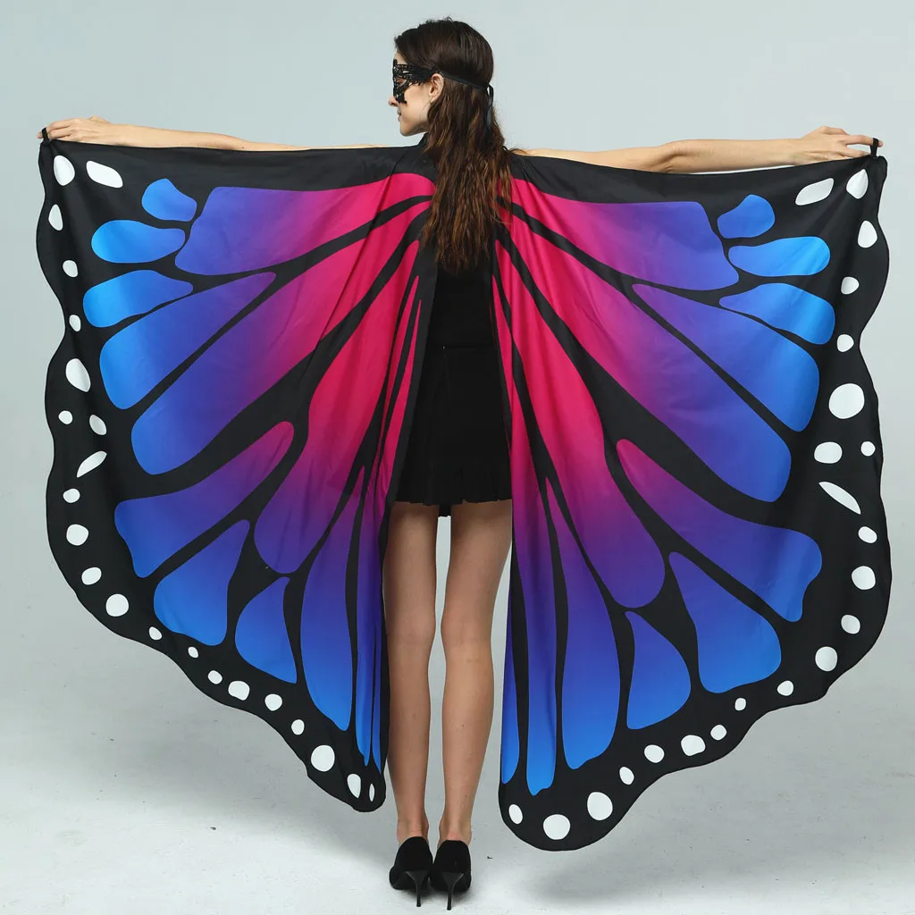 SAGACE чистая большая шаль-бабочка Женская шаль с крыльями волнистая для вечеринки