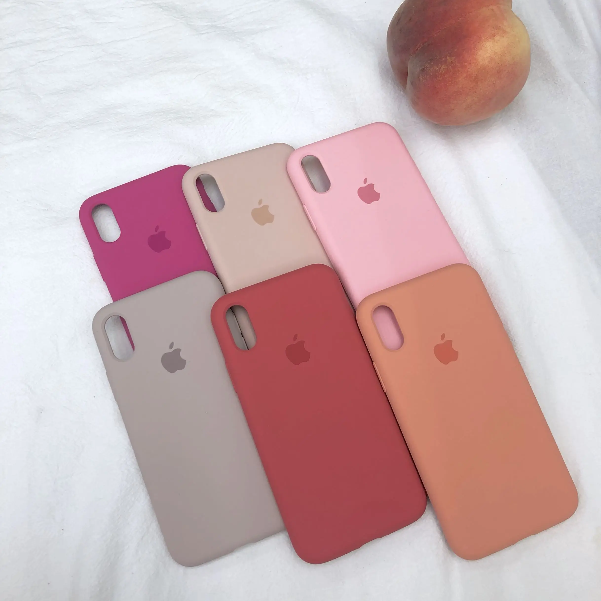 Чехол для телефона iPhone 6S 7 8Plus X XR XS Max мягкая Жидкая силиконовая Девичья розовая