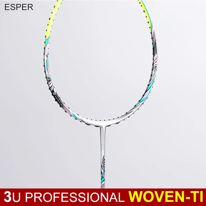 Профессиональная ракетка для бадминтона ESPER V6 Ti легкая тенниска из углеродного