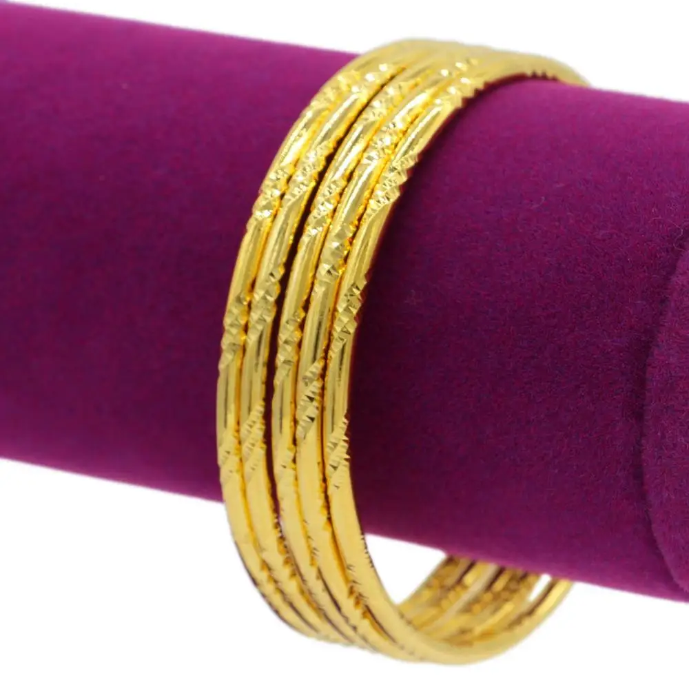 PINXUN 5 шт./лот круглые браслеты Дубай золотые Цвет Эфиопский браслет Африка