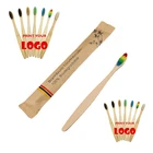 100 шт. Экологически чистые бамбуковые многоразовые зубные щетки портативная деревянная мягкая зубная щетка для взрослых индивидуальная лазерная гравировка логотипа