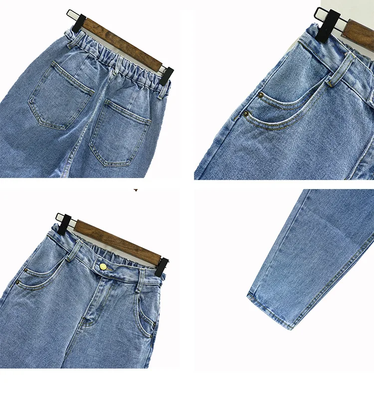 Винтажные джинсовые штаны-шаровары с высокой талией и неровным поясом новые