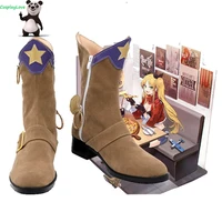 cosplaylove azur lane hornet brown cosplay shoes long boots leather custom made for party birthday