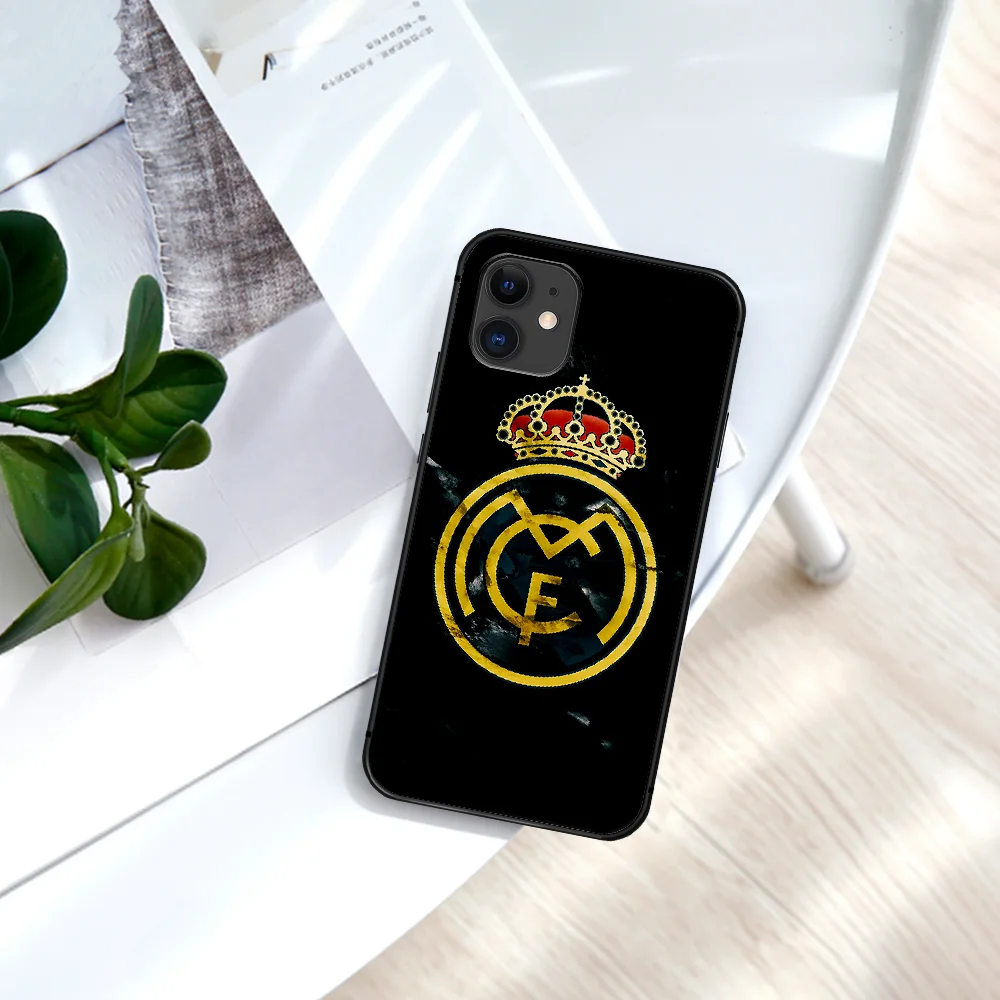 

Cover Real Madrid Club Phone Case For IPhone 4 4s 5 5S SE 5C 6 6S 7 8 Plus X XS XR 11 12 Mini Pro Max 2020 black Cell Trend
