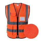 2020 высокая видимость светоотражающий жилет безопасности одежда безопасности Работа Светоотражающий Жилет Мульти Карманы рабочая одежда жилет безопасности для мужчин