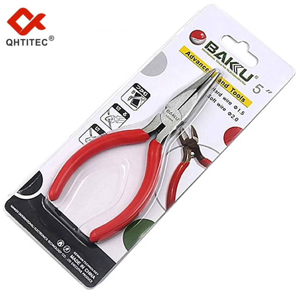 QHTITEC Multifunctional Electrician Pliers Long Nose Pliers Wire Stripper Cable Cutter Terminal Crimping Hand Tools repair