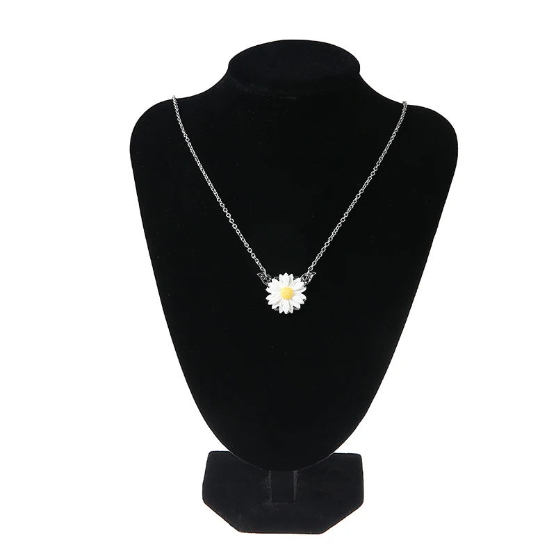 Богемные акриловые серьги гвоздики с цветком маргаритки длинная цепочка