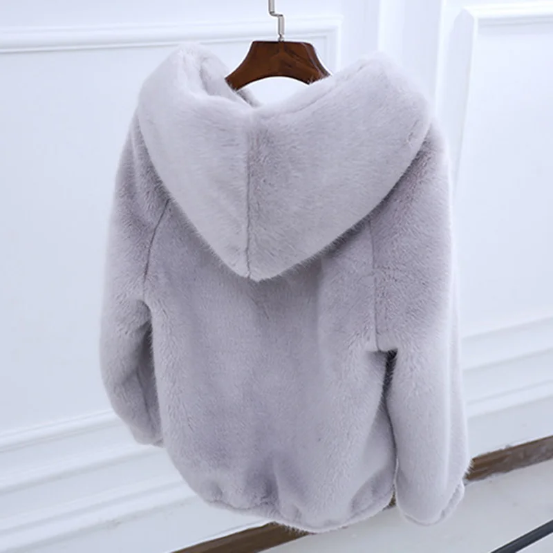 Instagram розовая толстовка с капюшоном из искусственного меха новые куртки женские