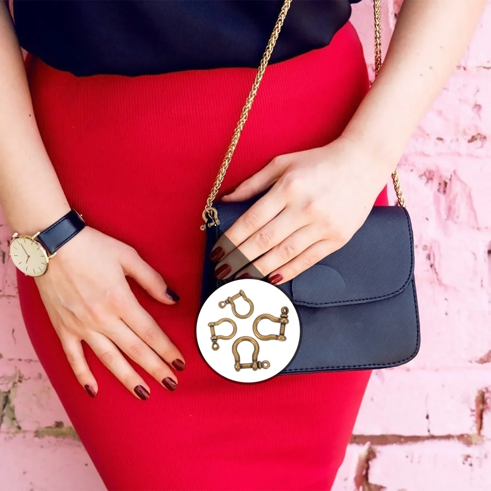 

4Pcs Storage Bag Strap Connecting Buckles Handbag Clasps Suitcase Buckles