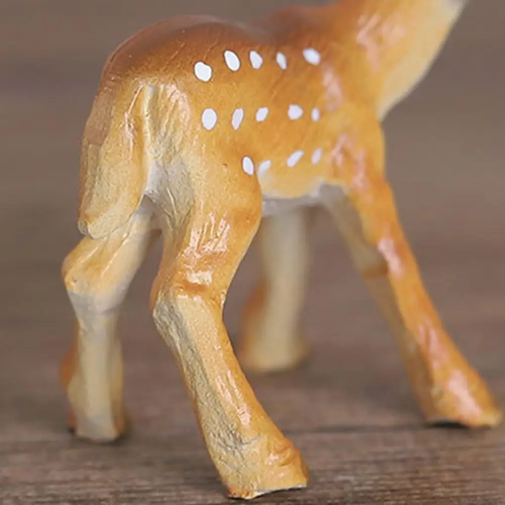 Имитация оленя миниатюрная модель смола дисплей форма фотография | Дом и сад