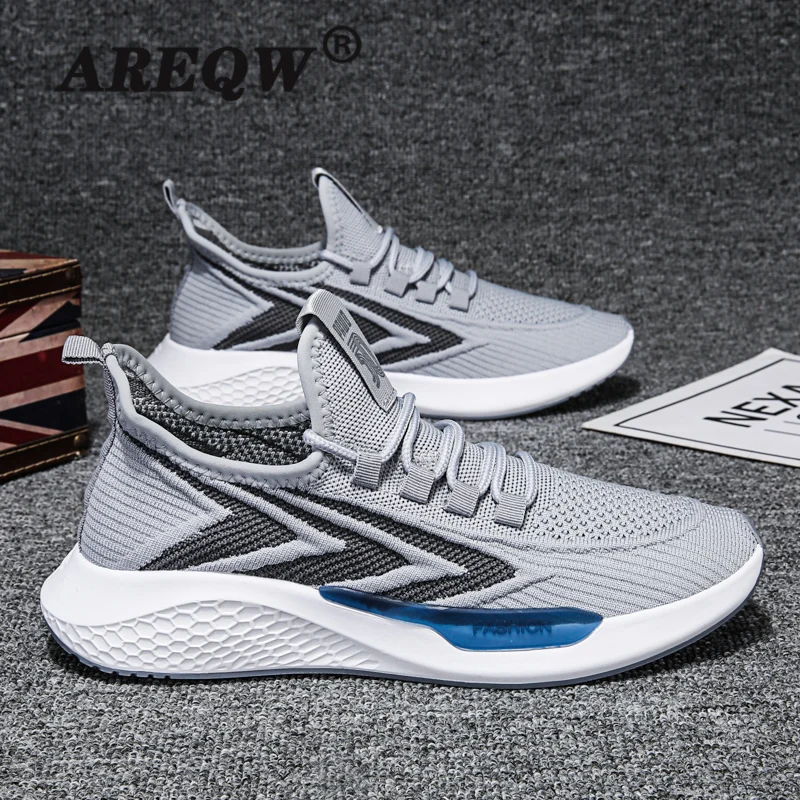 

Fashion Men Mesh Sneakers Comfortable Casual Shoes Running Shoes Outdoor Light Sports Shoes Lace Up Walking Shoes