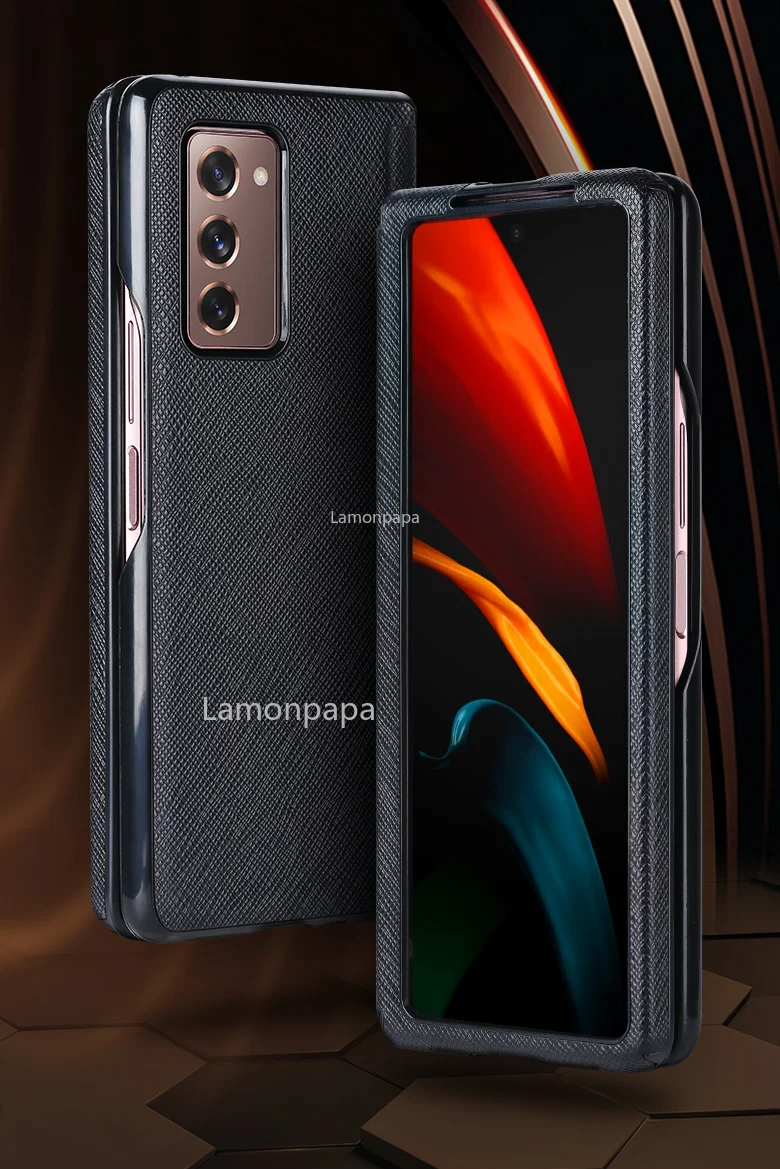 Luxury Leather Case for Samsung Z Fold 3 Case 5G All-inclusive Explosion-proof Cover Vintage Shell for Galaxy Z Fold 2 Case