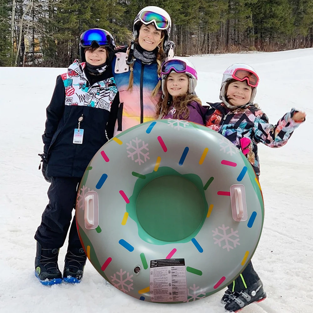 

Inflatable Ski Circle Handle Durable Children Adult Tube Durable Wear-Resistant Winter Inflatable Ski Circle