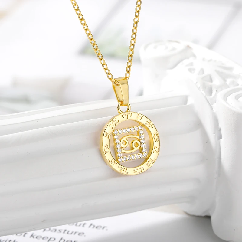 Ожерелье со знаками Зодиака 12 созвездий ожерелье для женщин Овен Лев оптовая