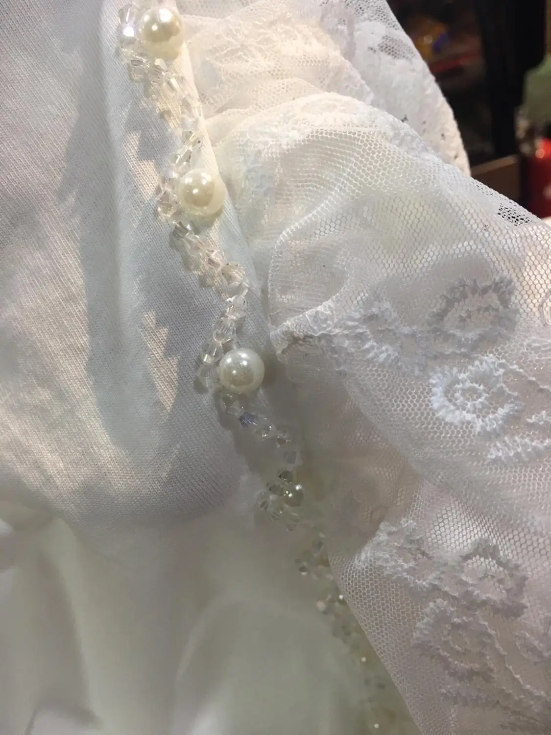 Лето 2020 новинка корейские милые кружевные топы с рюшами жемчужные футболки