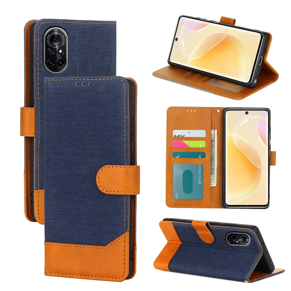 

Cloth Pattern Phone Protective Case For Huawei Nova 8 Cover Flip Wallet Leather Magnetic Card Book On For Huawei Nova8 Case Bag